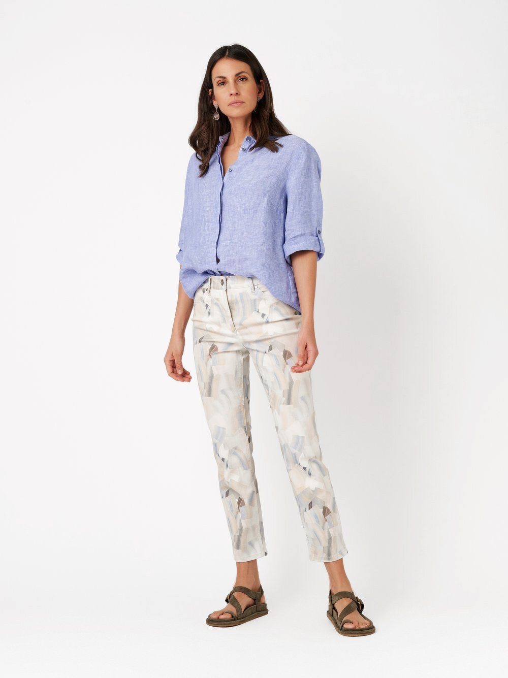 TONI Slim-fit-Jeans Be Loved 7/8 mit abstraktem Print