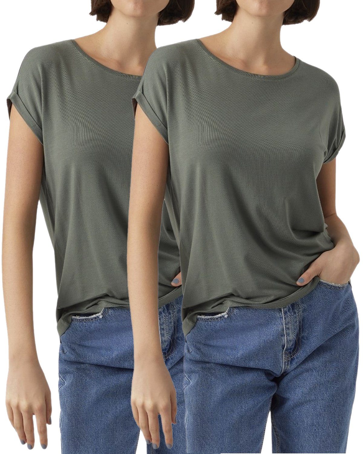Vero Moda T-Shirt Stilvolles Basic Shirt günstig online kaufen