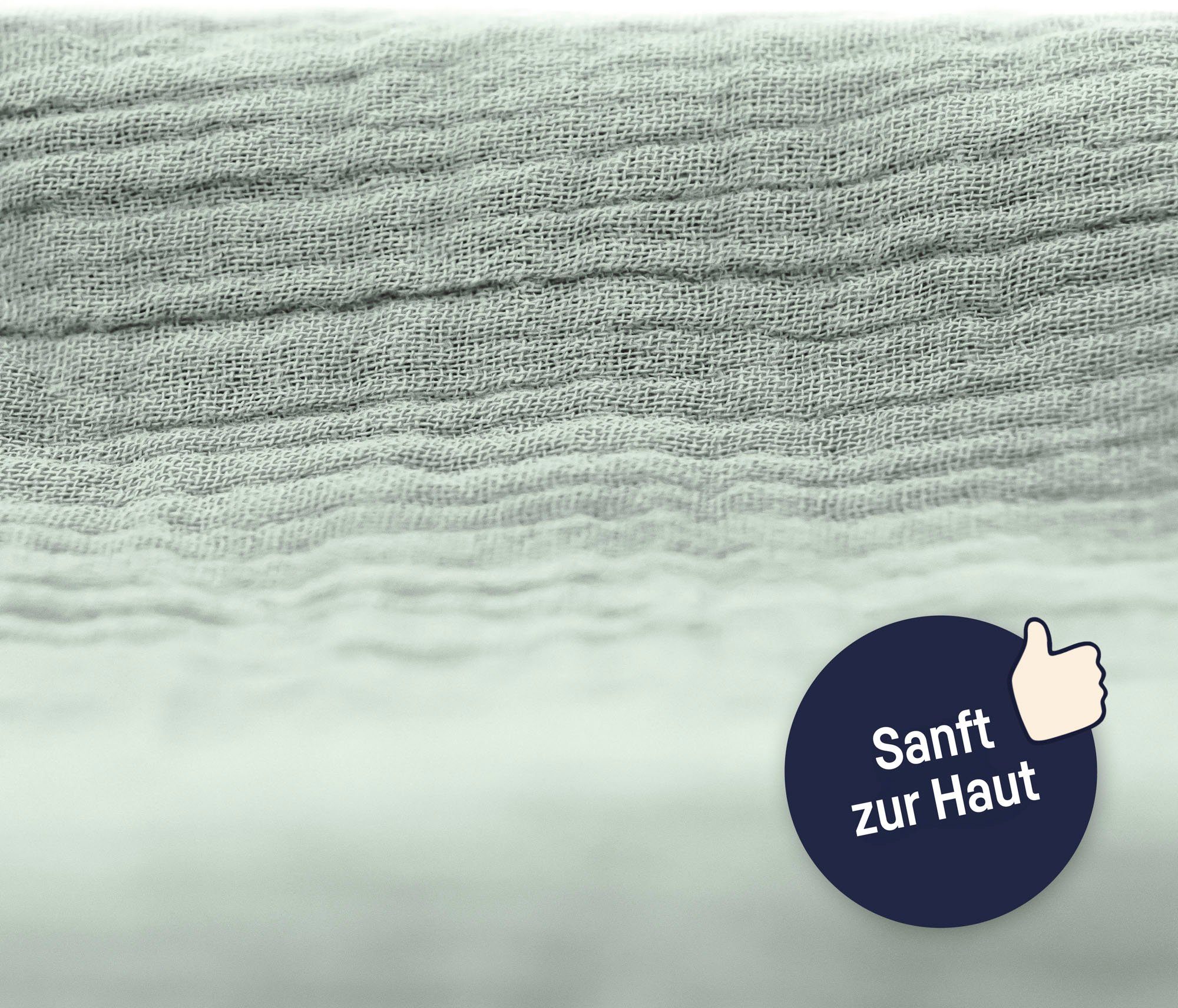 Julius Zöllner Nestchenschlange Musselin, grün, Made in Germany