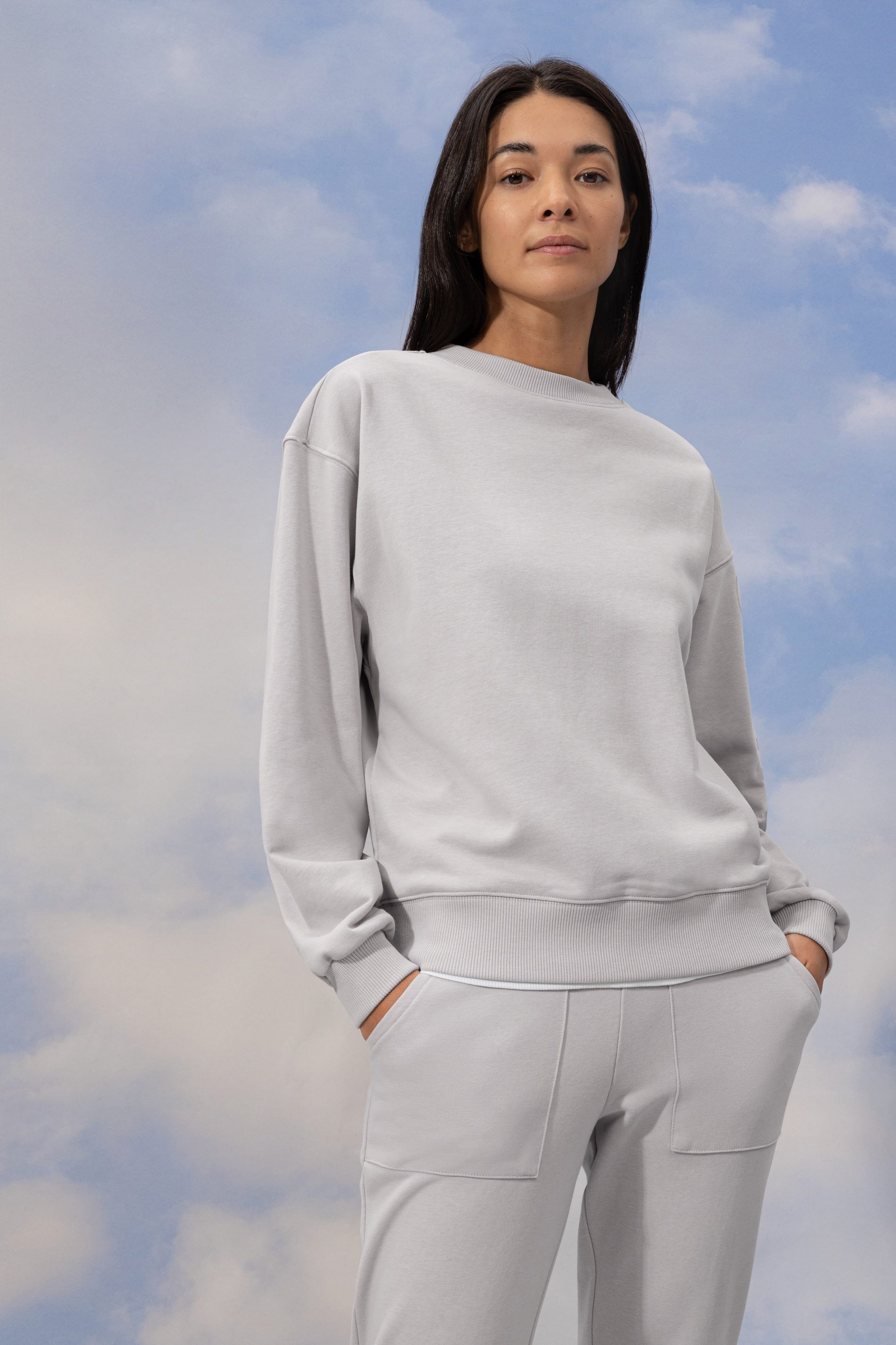 Mey Sweatshirt Mey Damen Sweatshirt Serie Cozy Uni Sweatshirt (1-tlg)