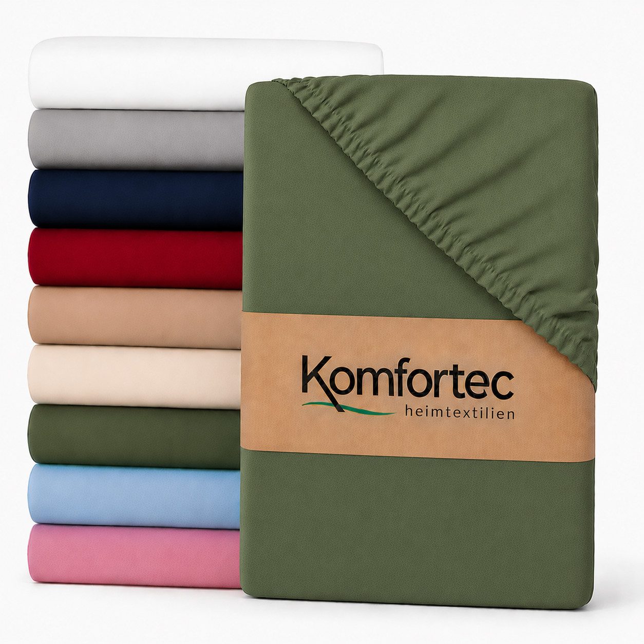 Komfortec Spannbettlaken Boxspringbett bis 15cm - 30cm Matratzenhöhe, Mikrofaser, Gummizug: Rundum, (1 Stück), 140x200 cm, Grau