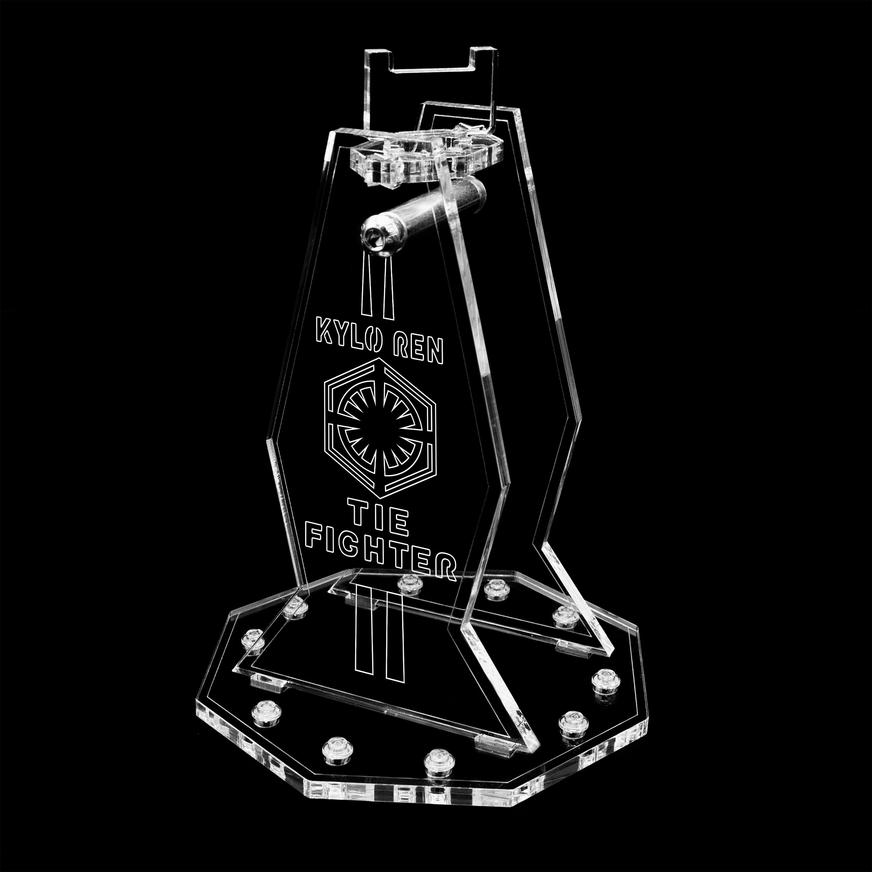 AREA17 Standfuß Acryl Display Stand für LEGO 75179 Kylo Ren´s TIE Fighter (verschiedene Winkel und Positionen einstellbar, zum selbst zusammenbauen), 100% Made in Germany