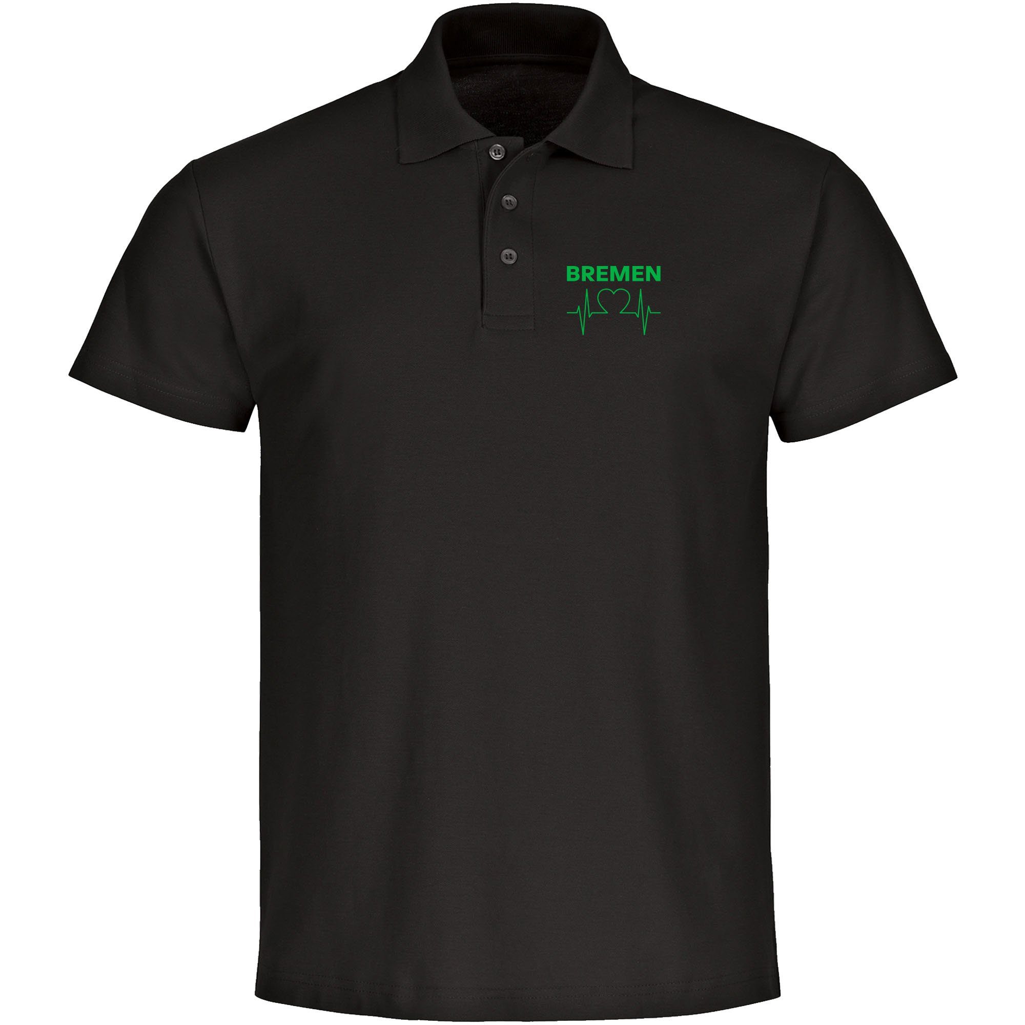 multifanshop Poloshirt Bremen - Herzschlag - günstig online kaufen