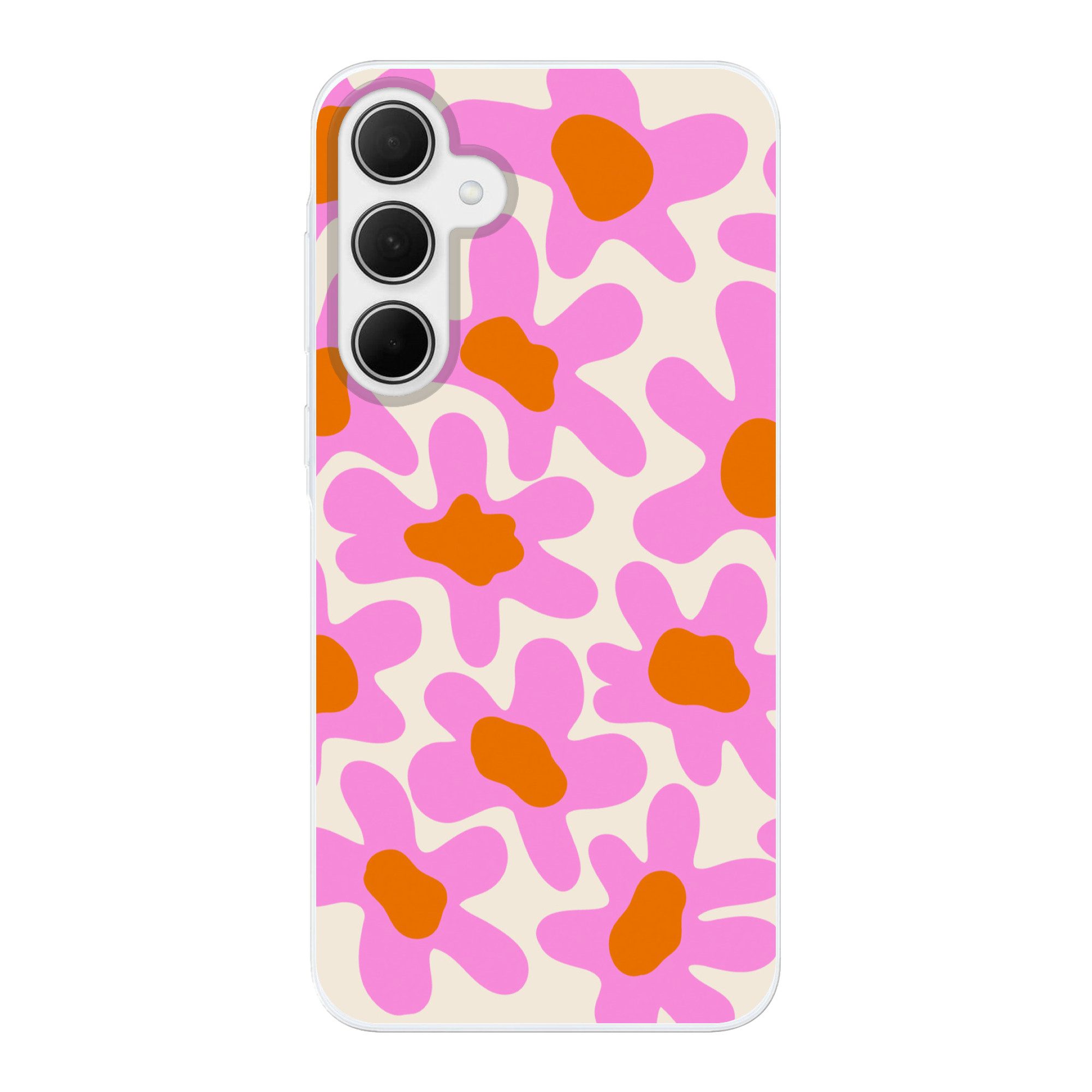 MuchoWow Handyhülle für Samsung Galaxy A35 5G Blume - Rosa - Muster, Smartphone-Bumper, Print, Handy Schutzhülle Dünn