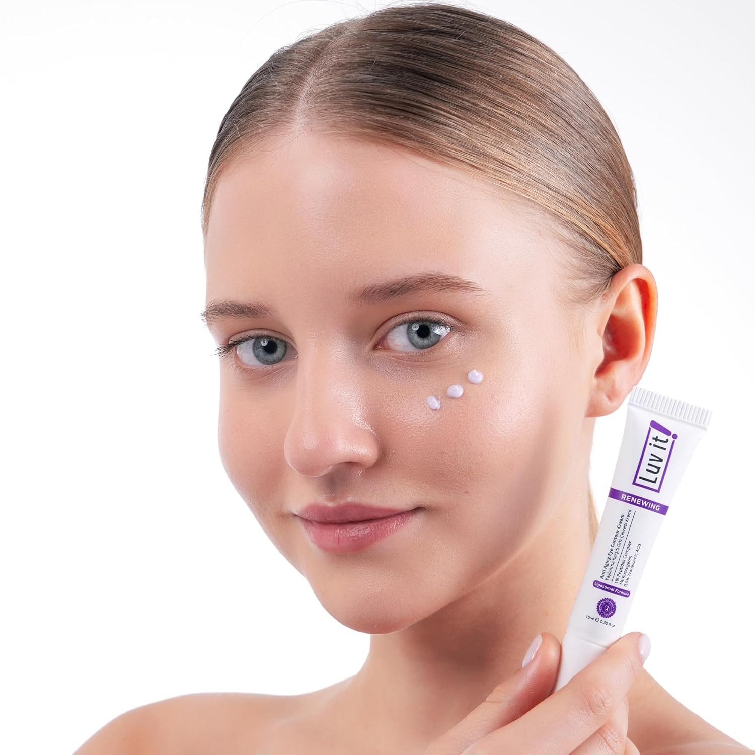 Luv it! Anti-Aging-Augencreme mit Peptiden, Hyaluronsäure und Niacinamid, 30ml