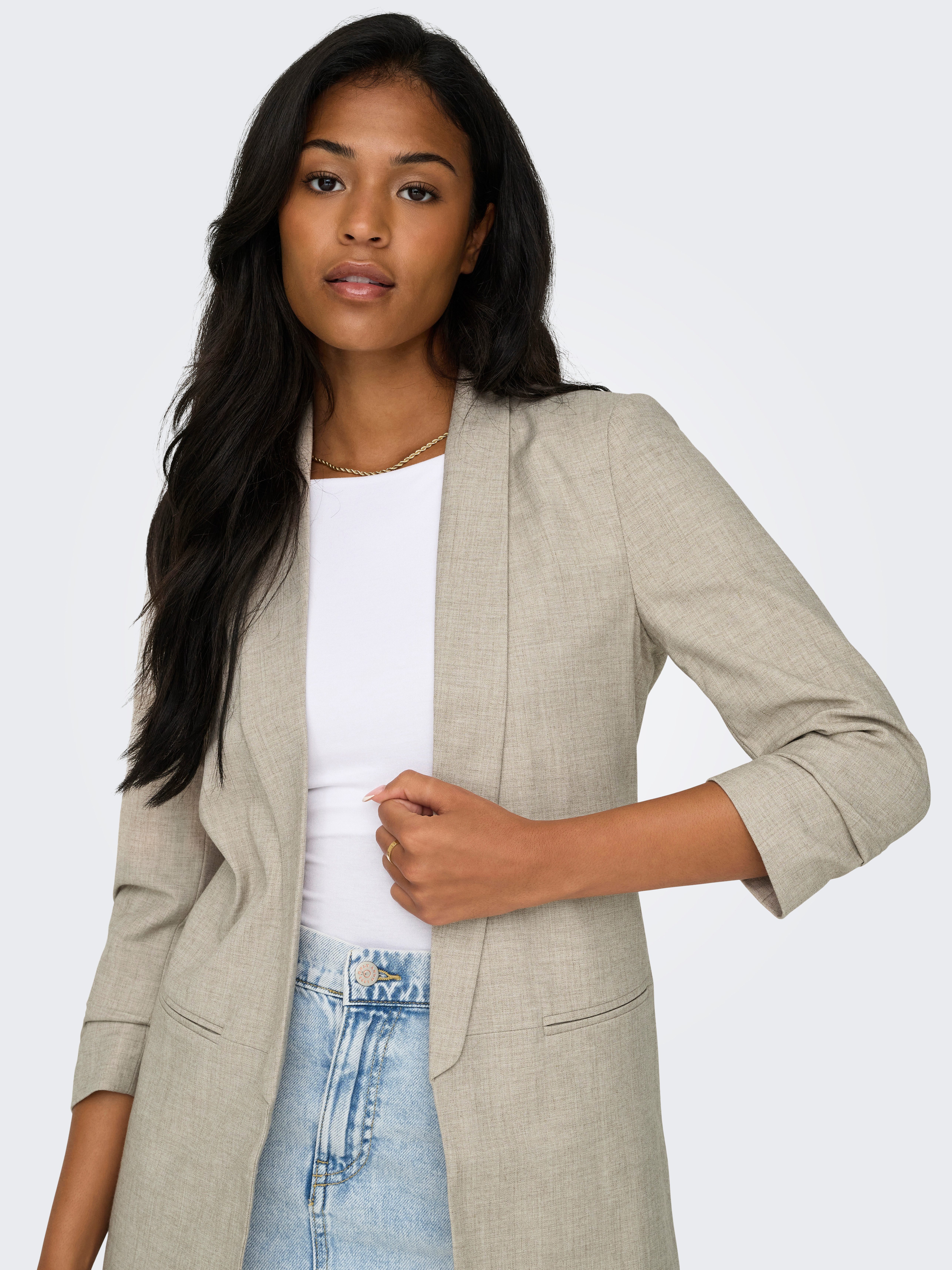ONLY Kurzblazer ONLELLY 3/4 LIFE BLAZER TLR NOOS Materialmix, regular fit günstig online kaufen