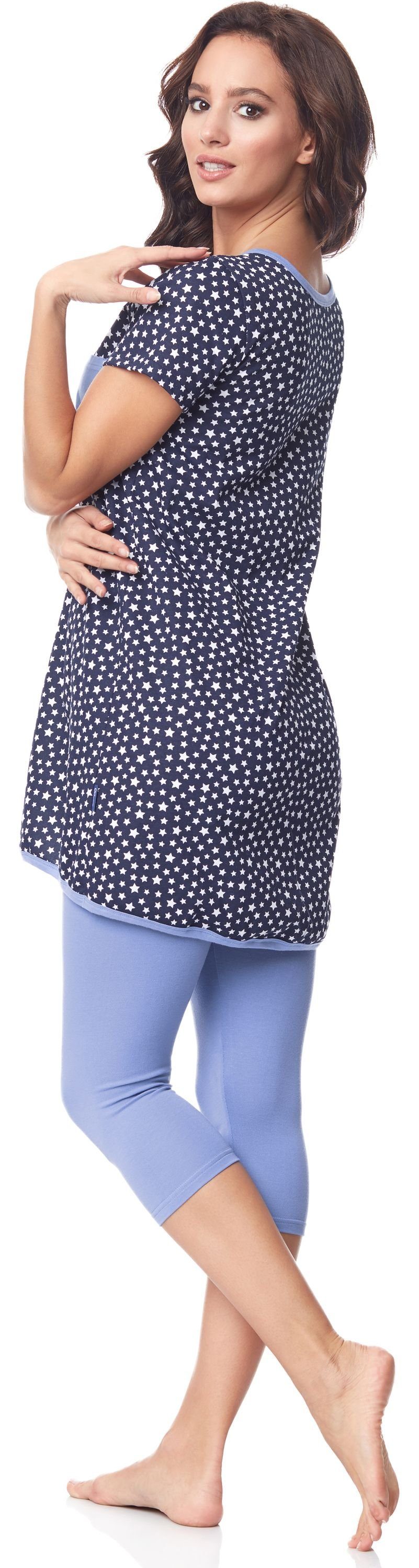 Be Mammy Umstandspyjama Damen Kurzarm Pyjama günstig online kaufen
