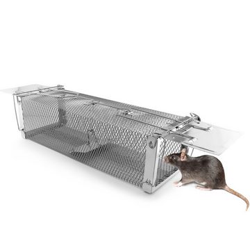 MidGard Kleintierkäfig wetterfeste Rattenfalle, Kastenfalle, Marderfalle für innen und außen