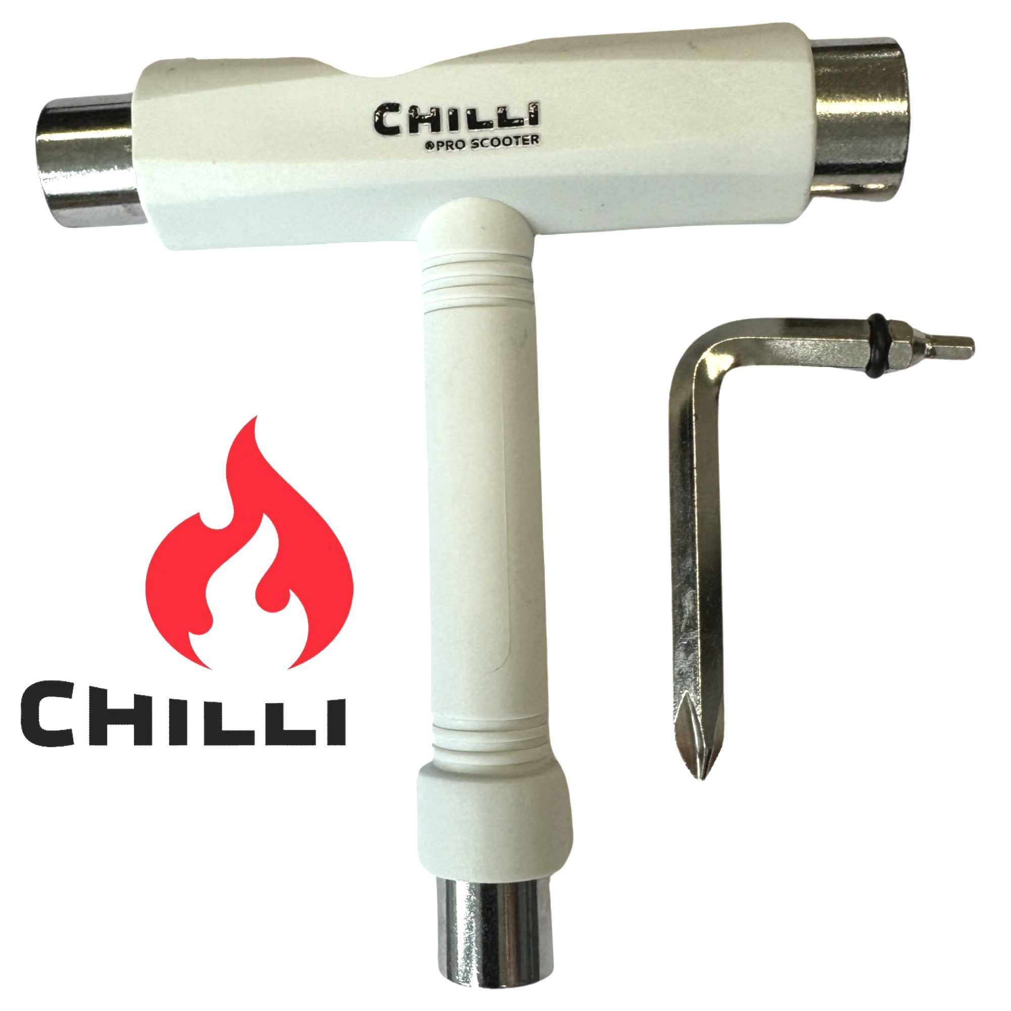 Chilli Pro Scooter Skateboard Chilli Pro Scooter Tool Multifunktions Achsen Konter Werkzeug weiss