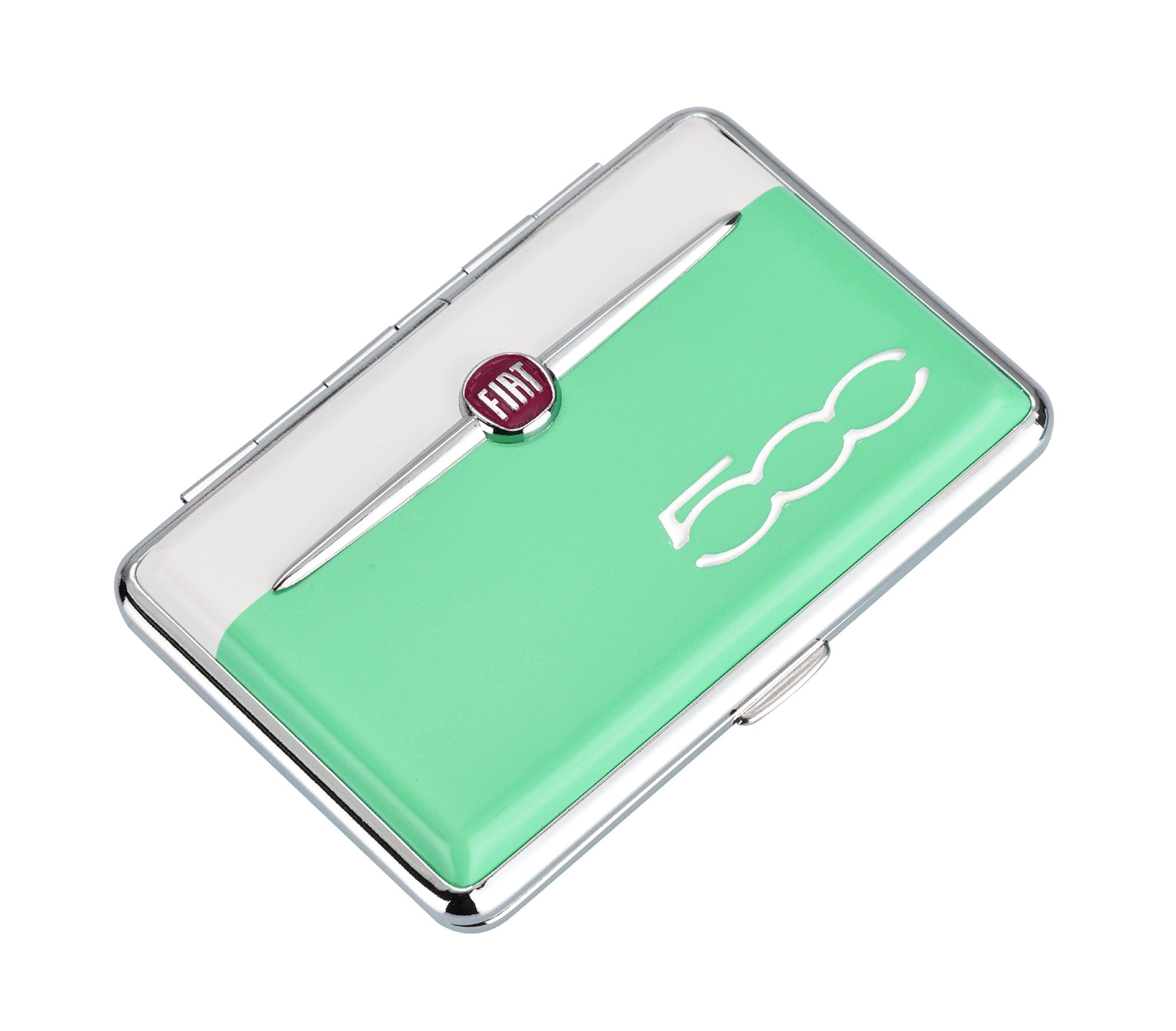 Etui ZIGARETTENETUI Fiat 500 Leder für 12 Zigaretten Etui 62 (Hellgrün)