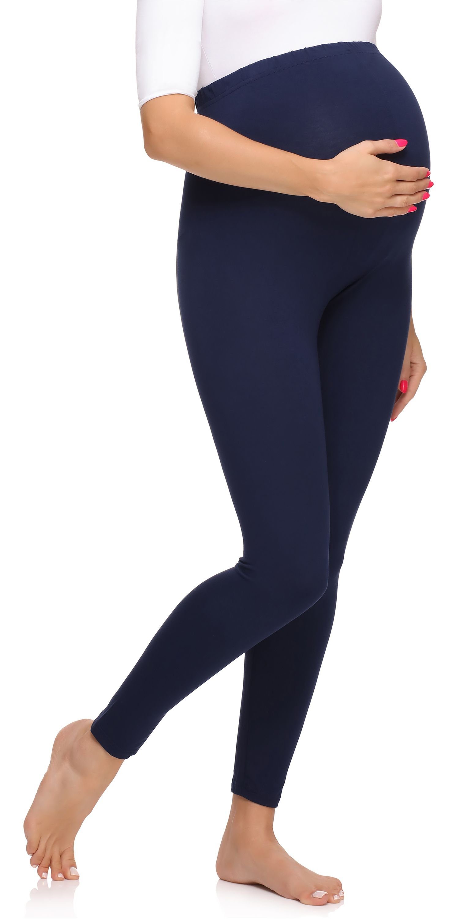 Merry Style Umstandsleggings Damen Lange Umstandshose aus Viskose MS10-297 (1-tlg) elastischer Bund