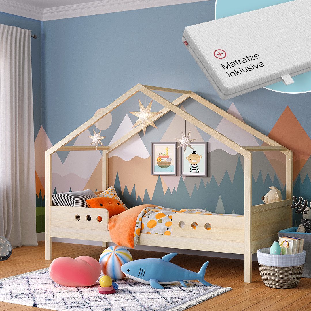 Bellabino Hausbett Bela (Kinderbett 90x200 cm, günstig online kaufen