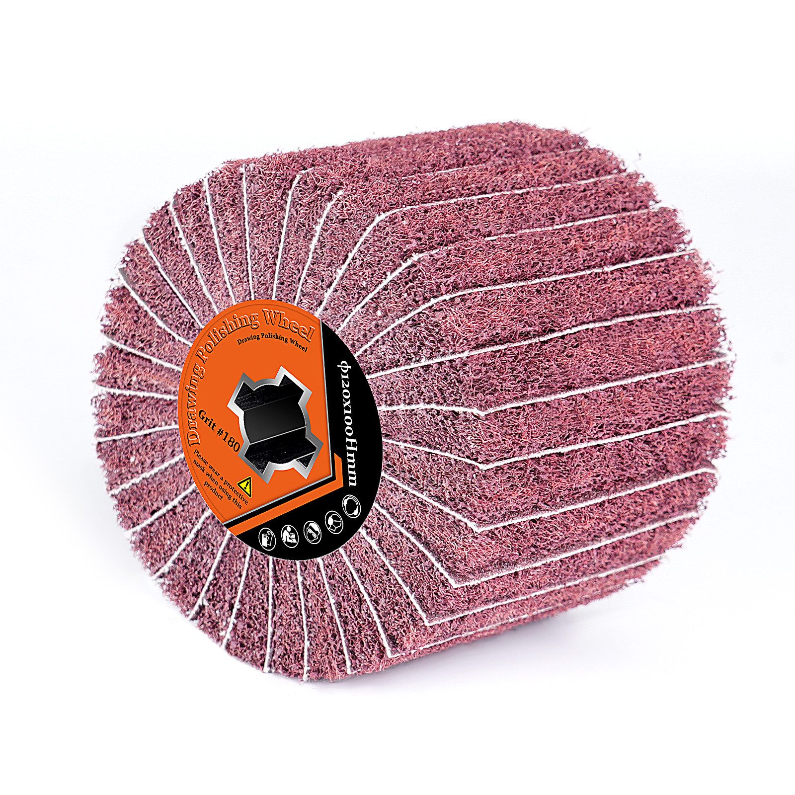 XERSEK Шлифовальный валик Kunstfaserbürste aus PA-Fasern + Schleifpapier, Satinwalze 60-320#, Holz Metall, Stein renovieren, schleifen, Oxid, Schmutz Lack entfernen