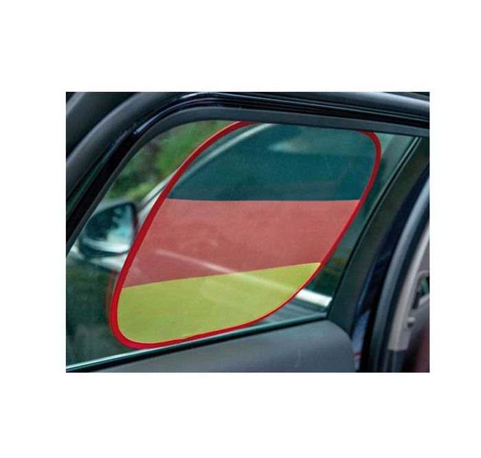 Sonnenschutz Happy People halbtransparent Sonnenschutz für Auto Deutschland Fanartikel mit Saugnapfhalterung 35 x 45cm