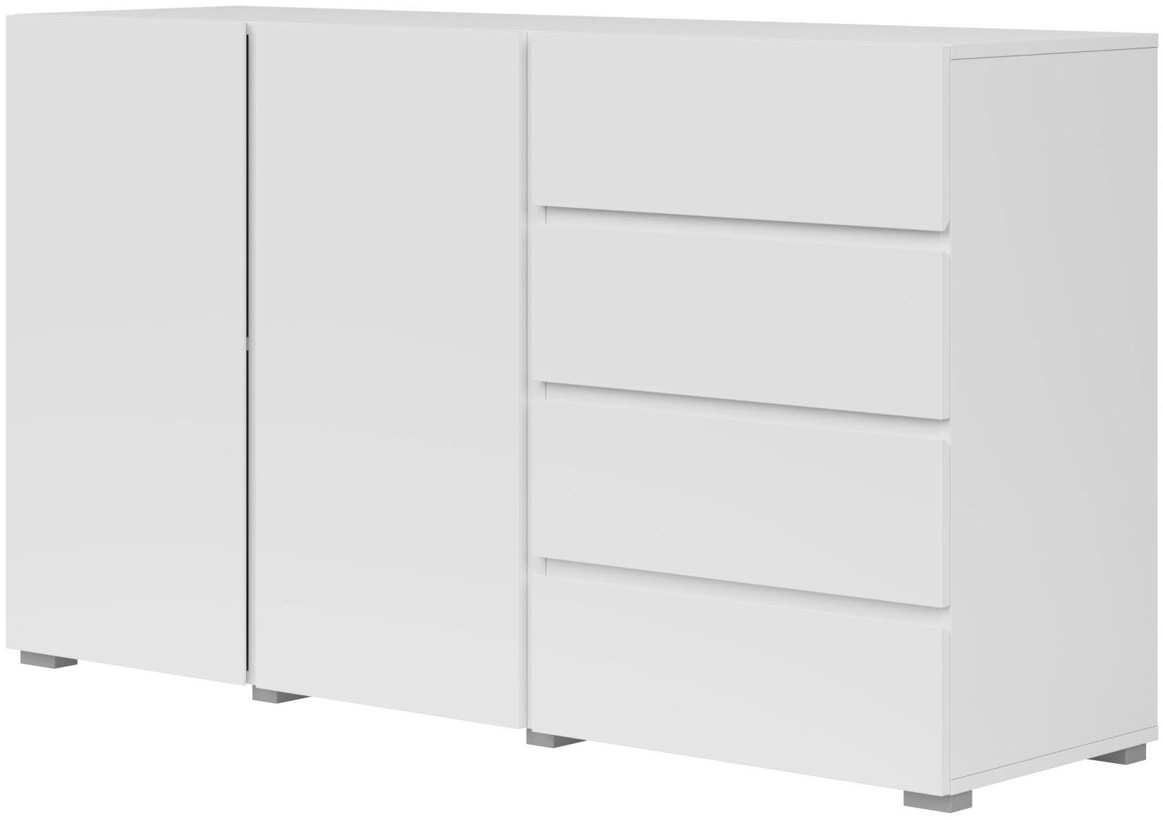 INOSIGN Sideboard Metric,Breite 138 cm, grifflose Kommode 2 Türen/4 Schubkä günstig online kaufen