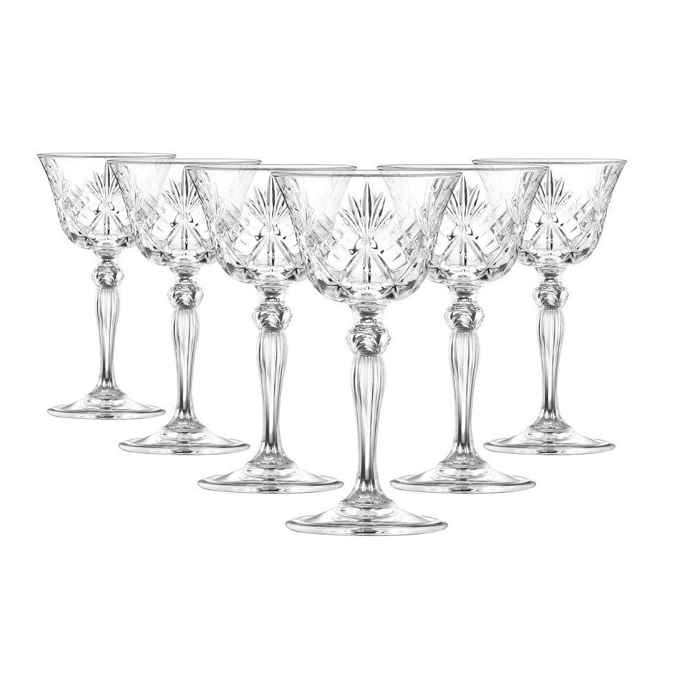 RCR Cocktailglas RCR Melodia Coupette 160 ml 6er Set, Kristallglas