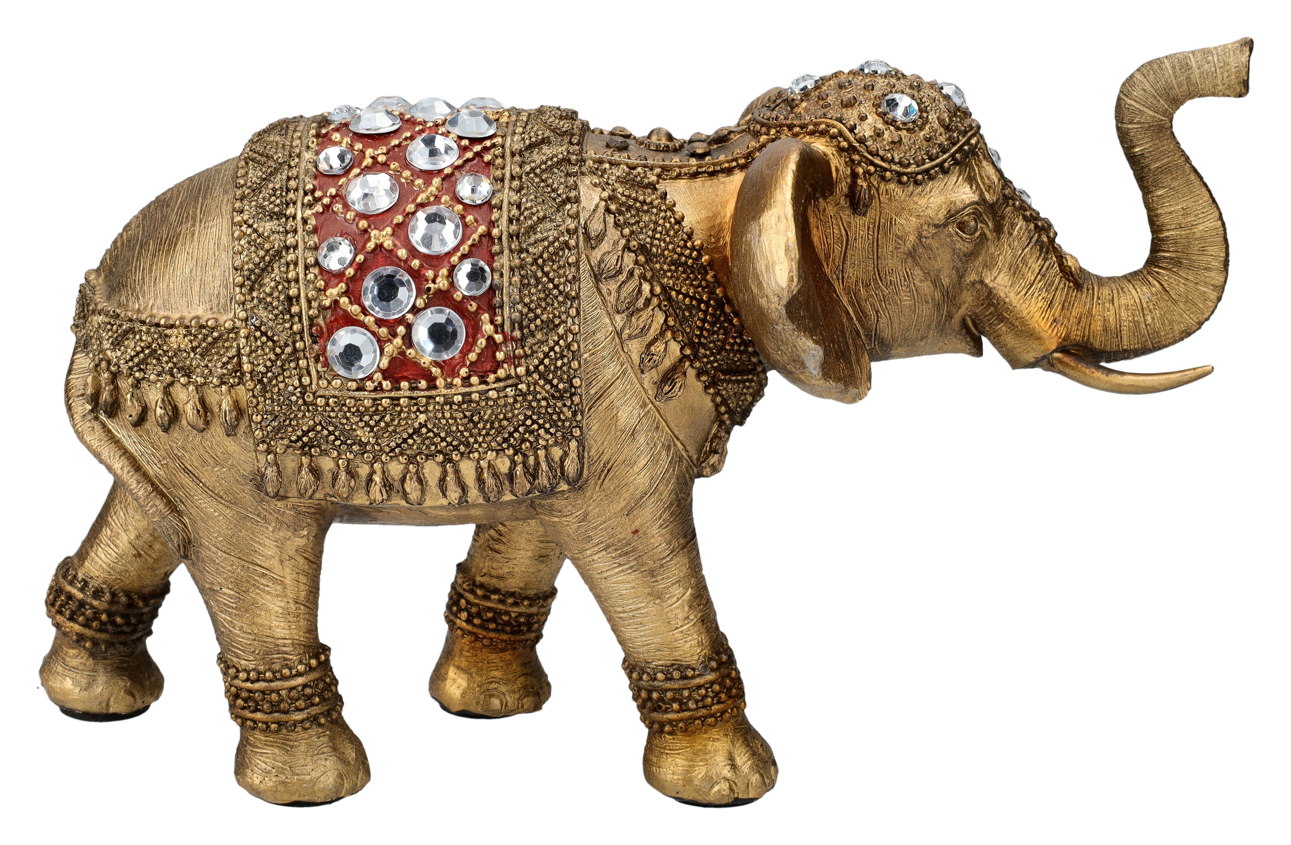 Figuren Shop GmbH Dekofigur Elefantenfigur - Indisch verziert - Tierfigur E günstig online kaufen