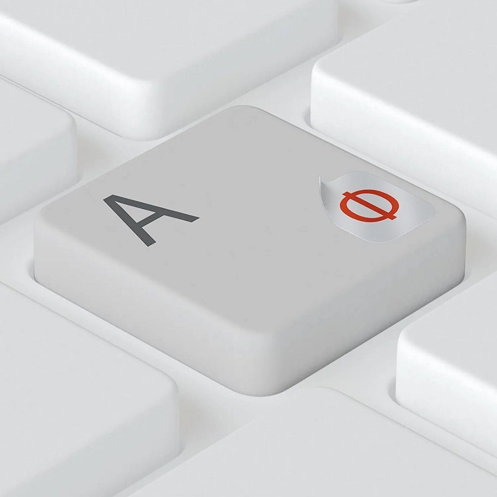 Hoopomania Наклейка Russische Tastaturaufkleber transparent universal 5 x 6 mm