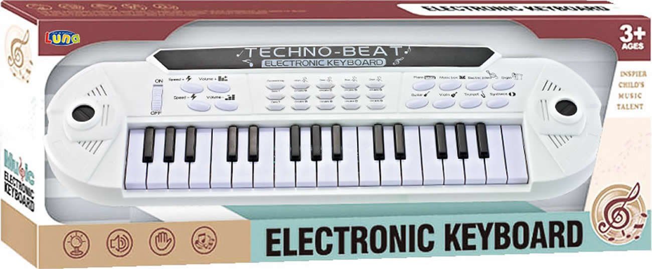 Diakakis Spielzeug-Musikinstrument »Tisch-Keyboard mit 32 Tasten  elektronisch weiß«