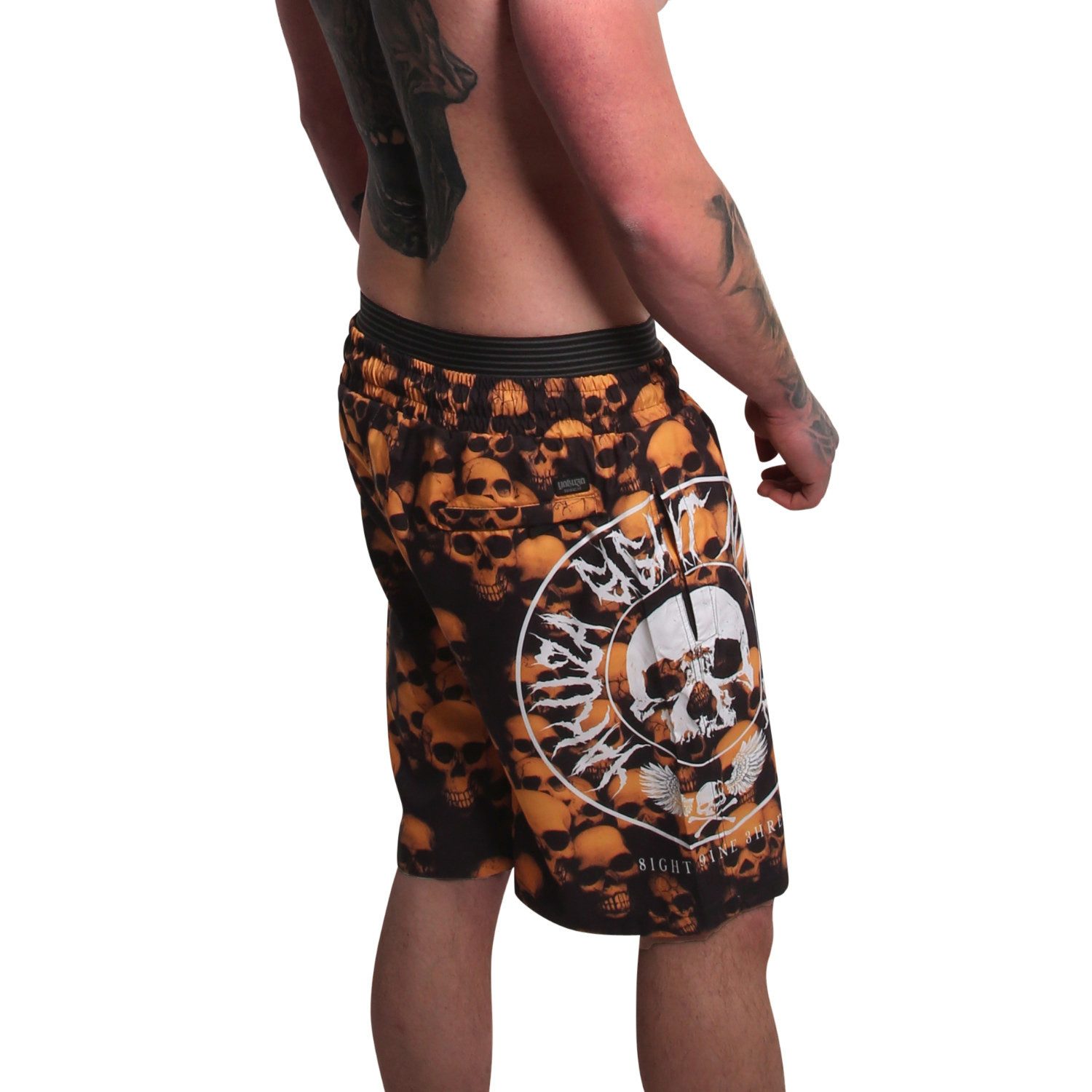YAKUZA Boardshorts Skull Theme mit Doppelbund