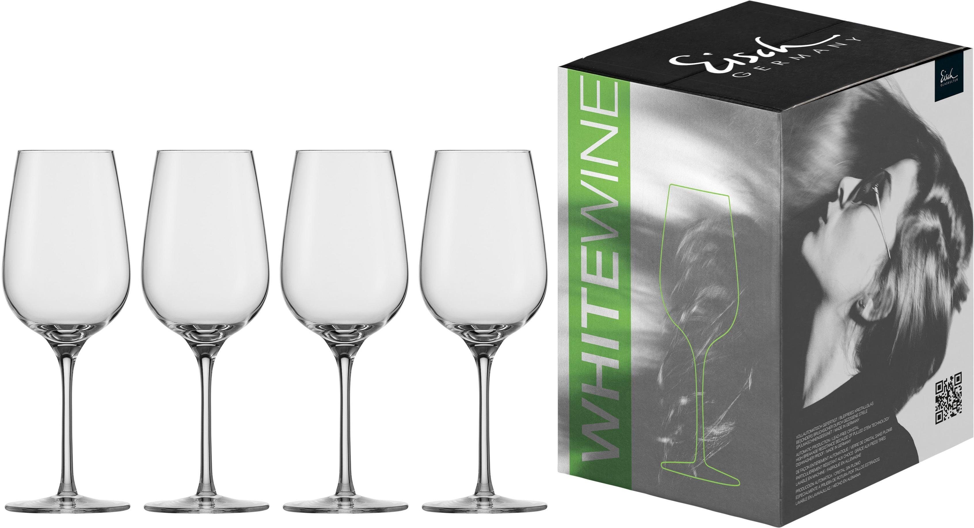 Eisch Weißweinglas Vinezza, Kristallglas, bleifrei, 360 ml, 4-teilig