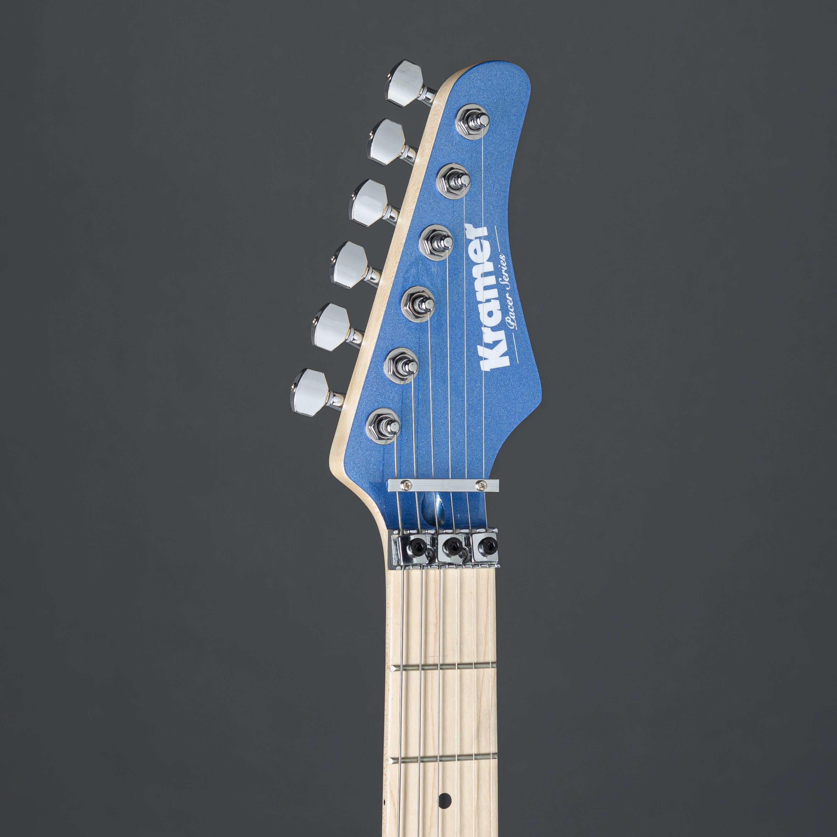 Blue Metallic Radio Guitars Classic Spielzeug-Musikinstrument, Pacer Kramer E-Gitarre -