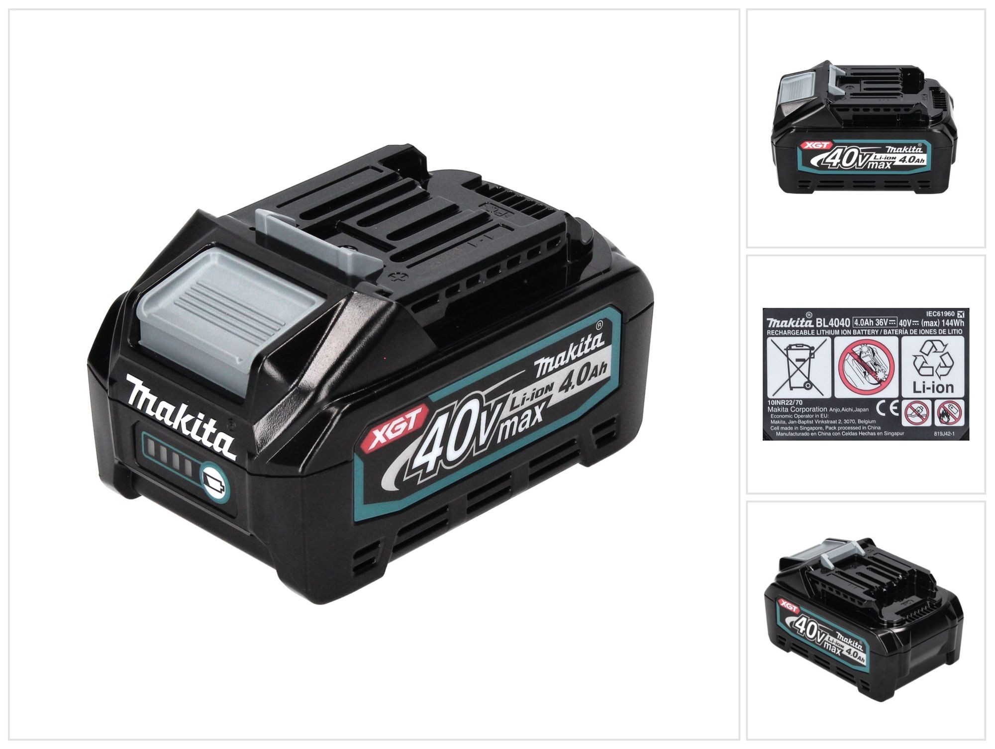 Makita BL 4040 Akku 40 V max. 4,0 Ah XGT Li-Ion Akku (191B26-6) IP64 Akkupacks