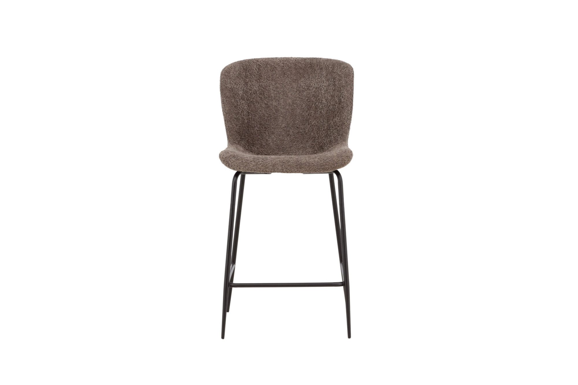 Venture Home Barhocker Modesto, Barhocker mit braunem Bouclé-Sitz und Stahlbeinen, modern (1 St), Tresenhocker minimalistisch, Bouclé, komfortabel