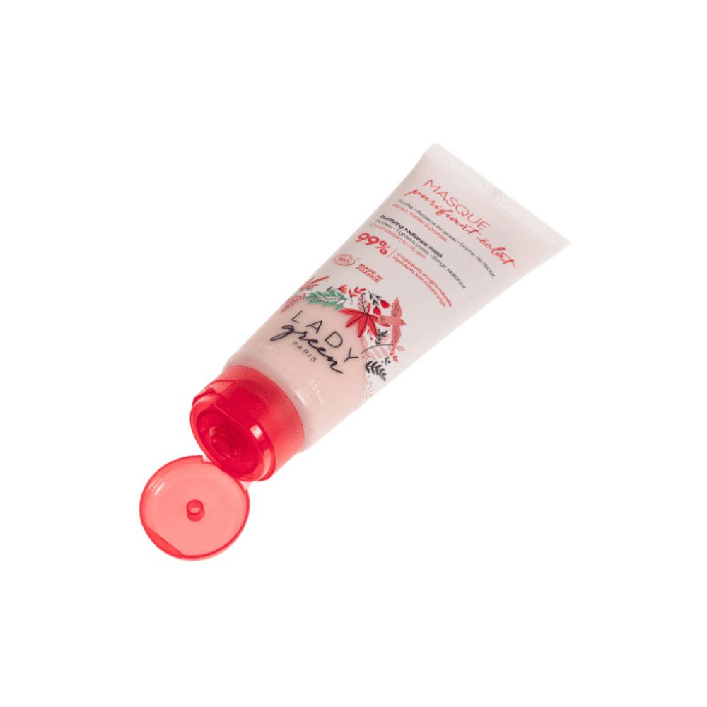 LADY GREEN PARIS Gesichtspflege, Reinigende Gesichtsmaske mit Bio Aloe Vera, Neem und Bio Erdbeere