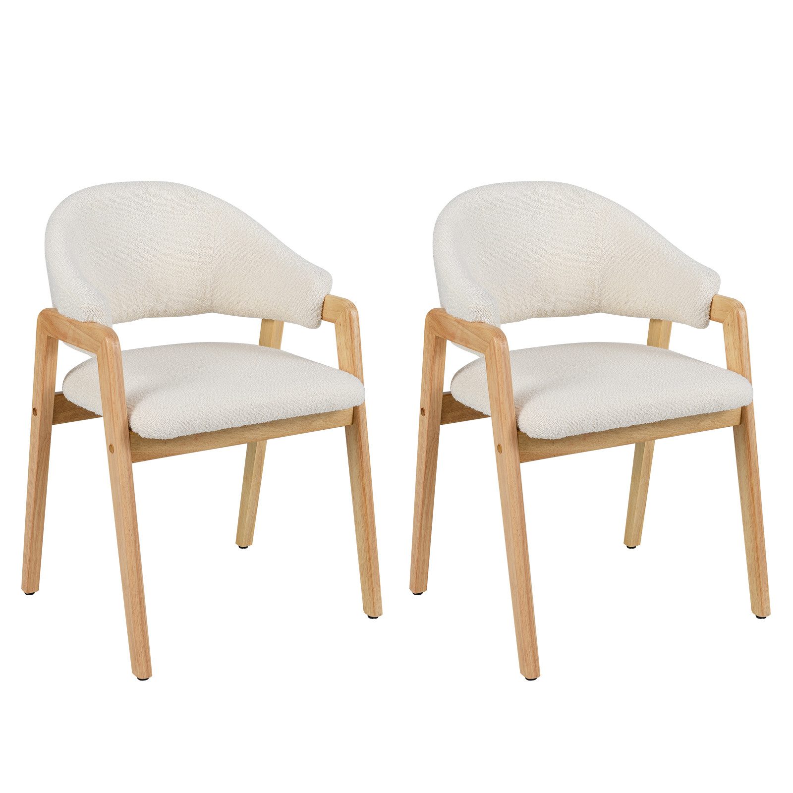 COSTWAY Esszimmerstuhl (2er Set), Polsterstuhl Holz günstig online kaufen
