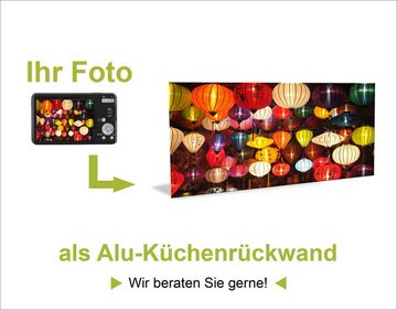 Artland Küchenrückwand Kräuter mit Holzoptik, (1-tlg), Alu Spritzschutz mit Klebeband, einfache Montage