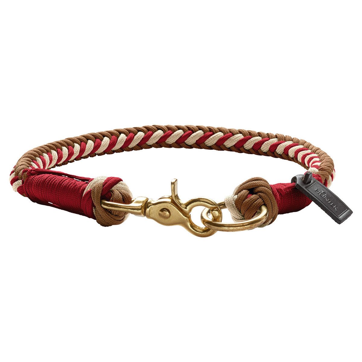 Hunter Tierbedarf Hunde-Halsband Halsband Tinnum rot/beige