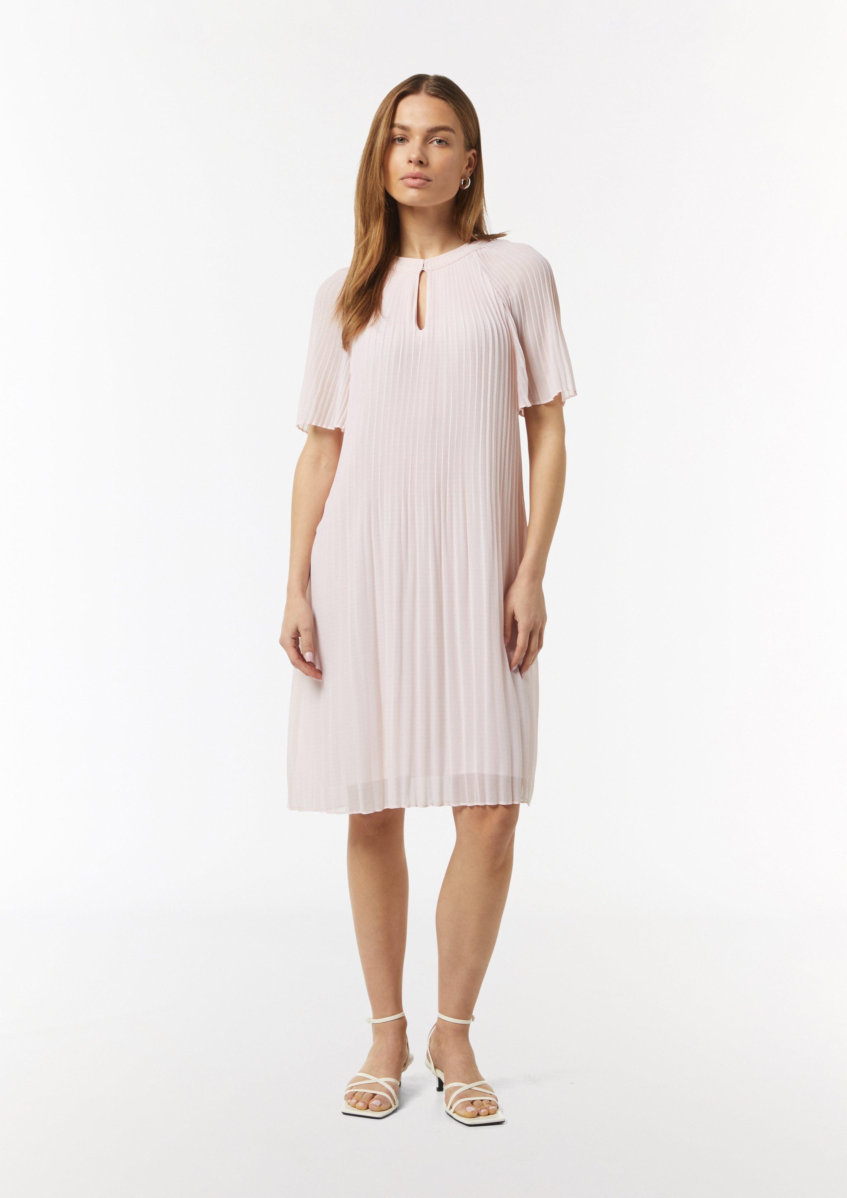 Comma Minikleid Fließendes Plissee-Kleid aus Chiffon günstig online kaufen