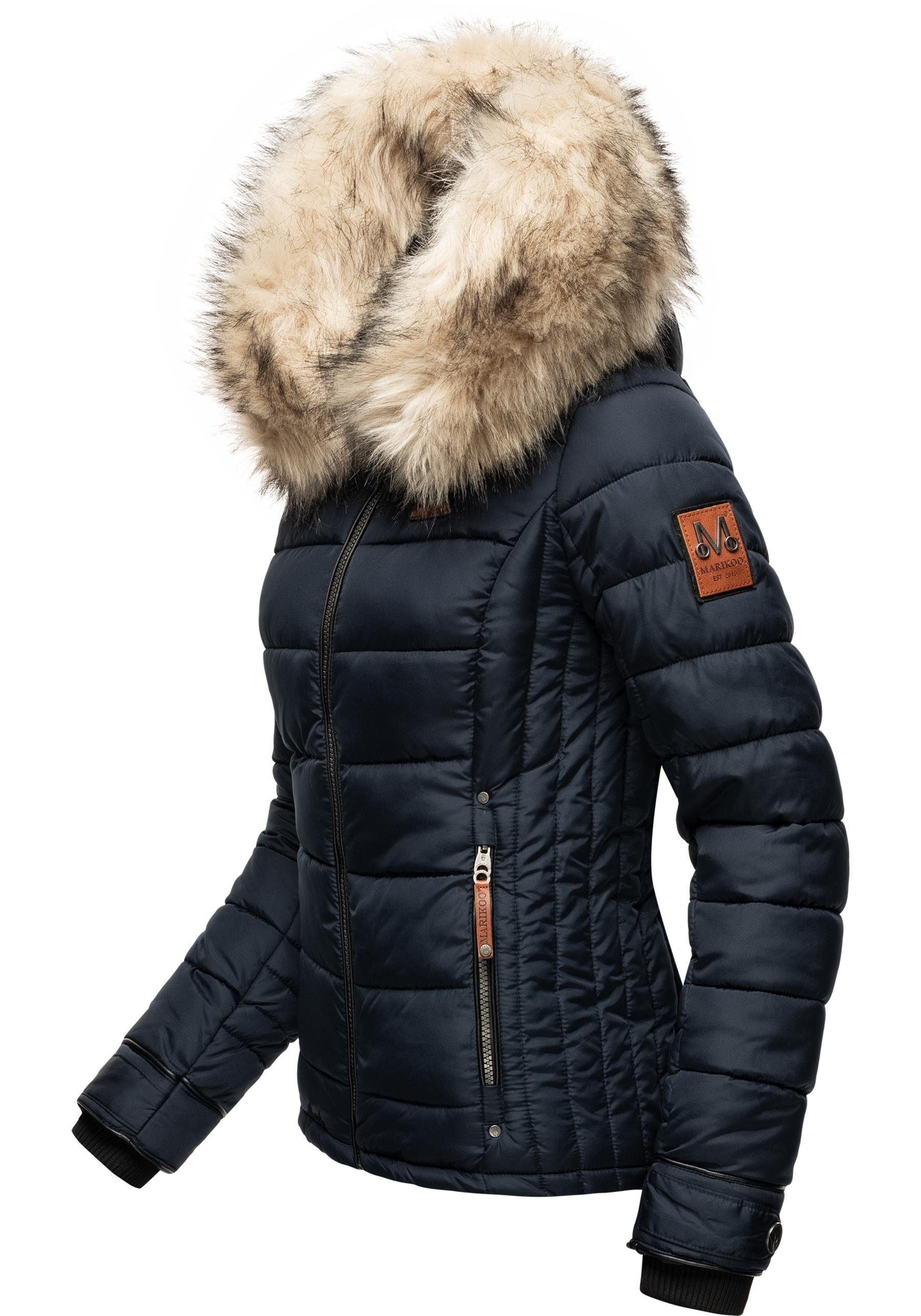 Marikoo Winterjacke "Lerikaa" mit Kapuze Winter Steppjacke mit abnehmbarem günstig online kaufen