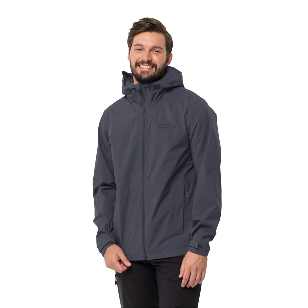 Regenjacke Elsberg 2.5L (sehr atmungsaktiv, wasserdicht, winddicht) ebonygrau