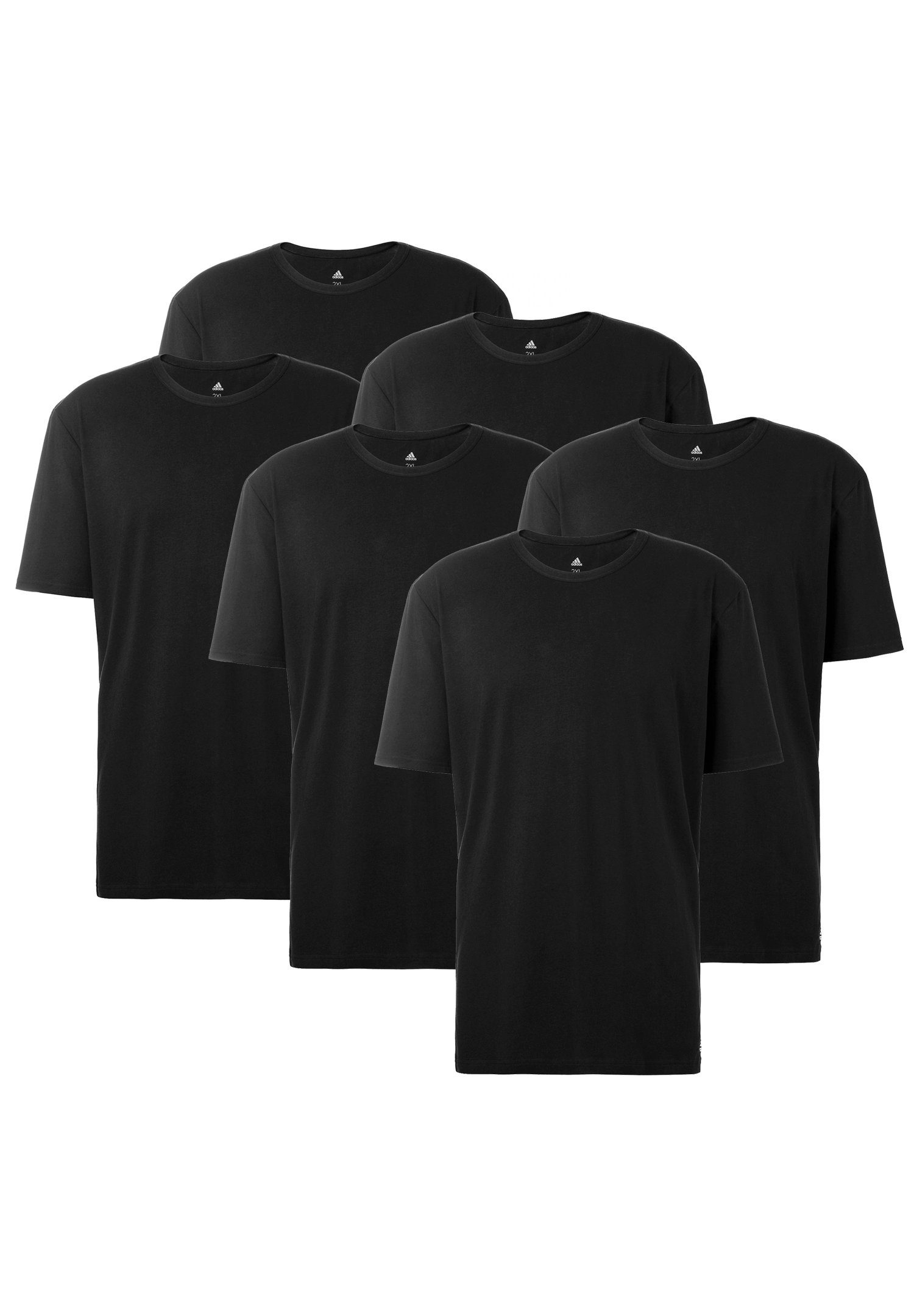 adidas Performance Poloshirt Crew Neck T-Shirt (6PK) Black