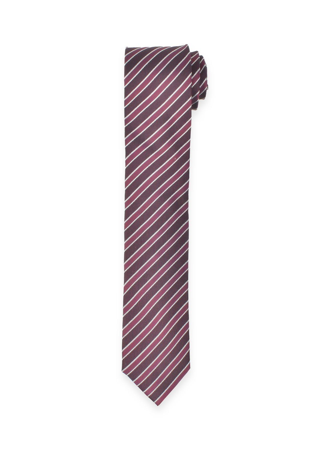 MARVELIS - Krawatte cm - Krawatte Gestreift Bordeaux/Rot - 6,5