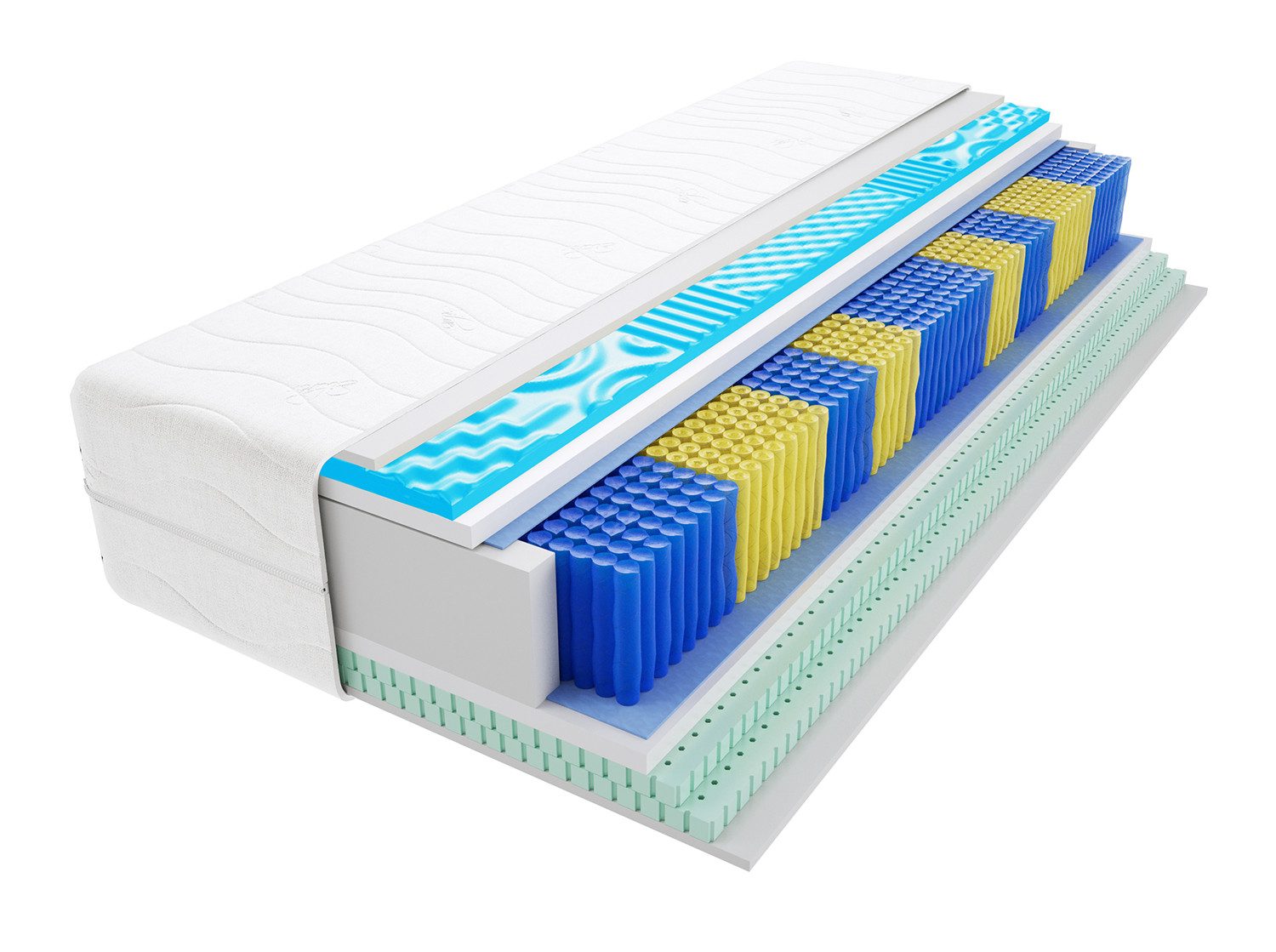 Taschenfederkernmatratze Matratzen, Taschenmatratzen Lorena Multitaschen Visco Molet 120x200 cm, Godre, 23 cm hoch