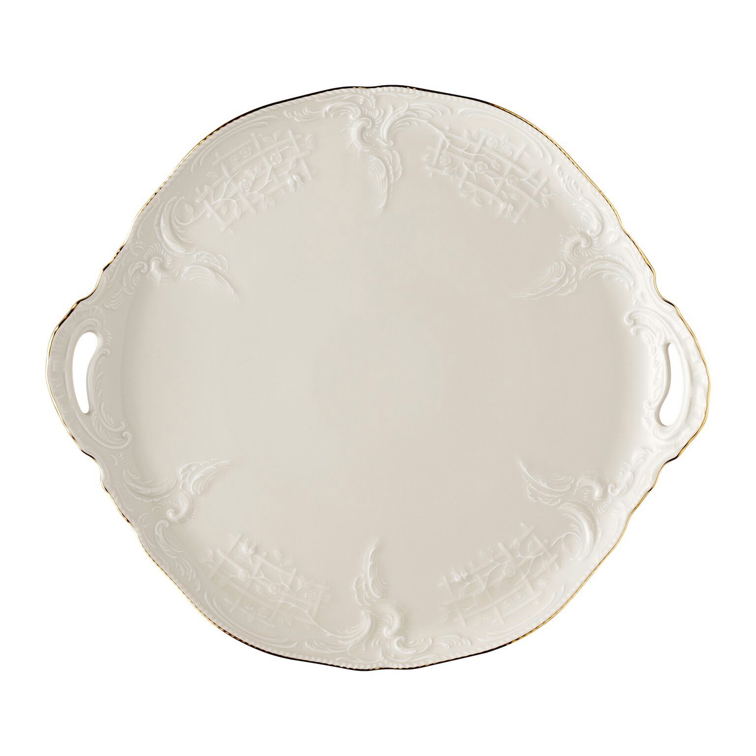 Rosenthal Tortenplatte Rosenthal Sanssouci Elfenbein Torten- & Kuchenplatte, Porzellan, Porzellan