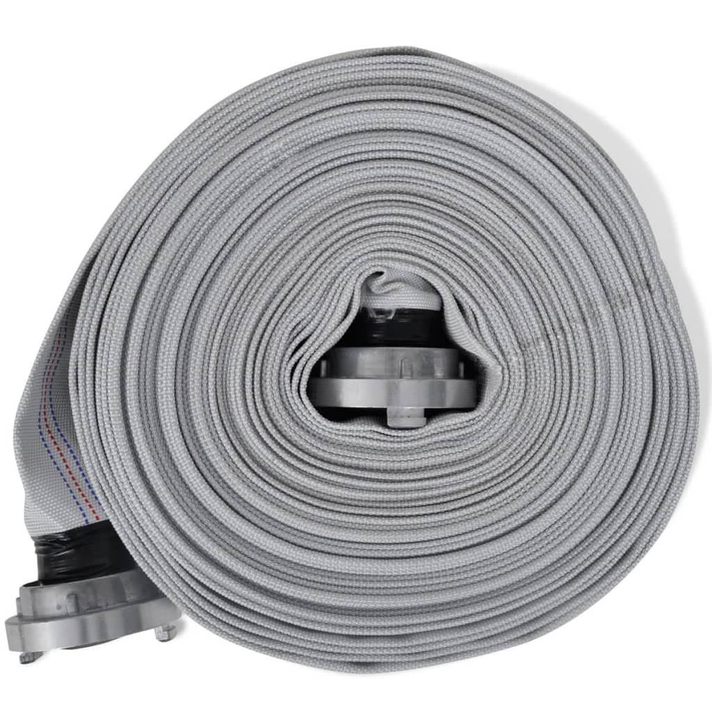 vidaXL Wischwasserschlauch Feuerwehrschlauch Flachschlauch 30 m C-Storz Kupplungen 2 Zoll