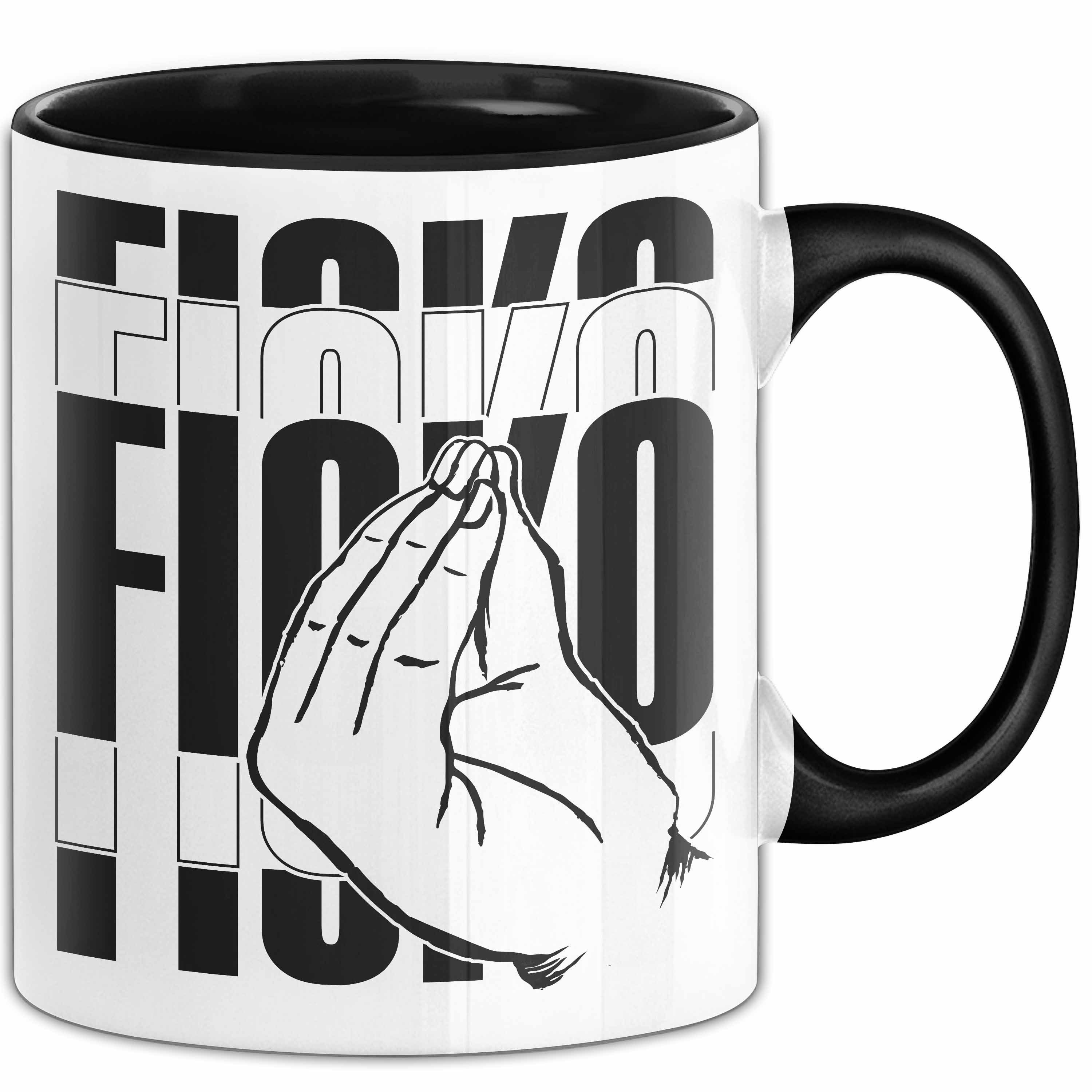 Trendation Tasse Italiener Geschenk Tasse Ficko Italienische Handbewegeung Kaffee-Beche