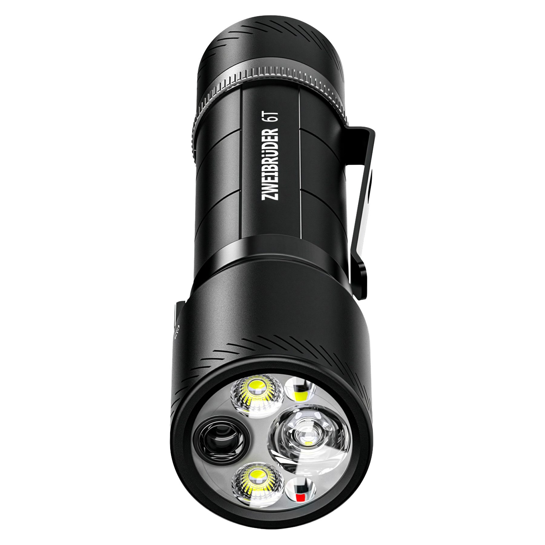 Zweibrüder LED Taschenlampe ZB6T, Focus-Function aufladbar / USB-C Rotlicht Aluminium Housing