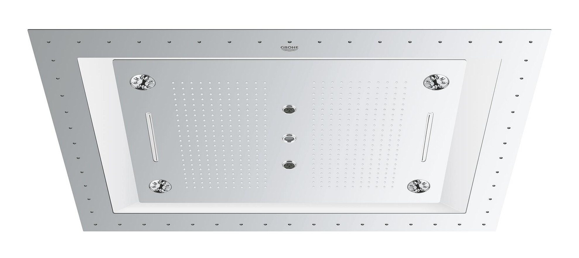 Grohe Duschbrause Rainshower F-Series, 40" Deckenbrause 6+ Strahlarten mit Licht - Chrom