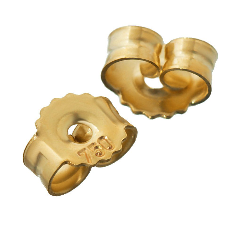 NKlaus Ohrstecker-Verschluss 1paar 750 Gelbgold Gegenstecker Ohrstecker Ohrstop