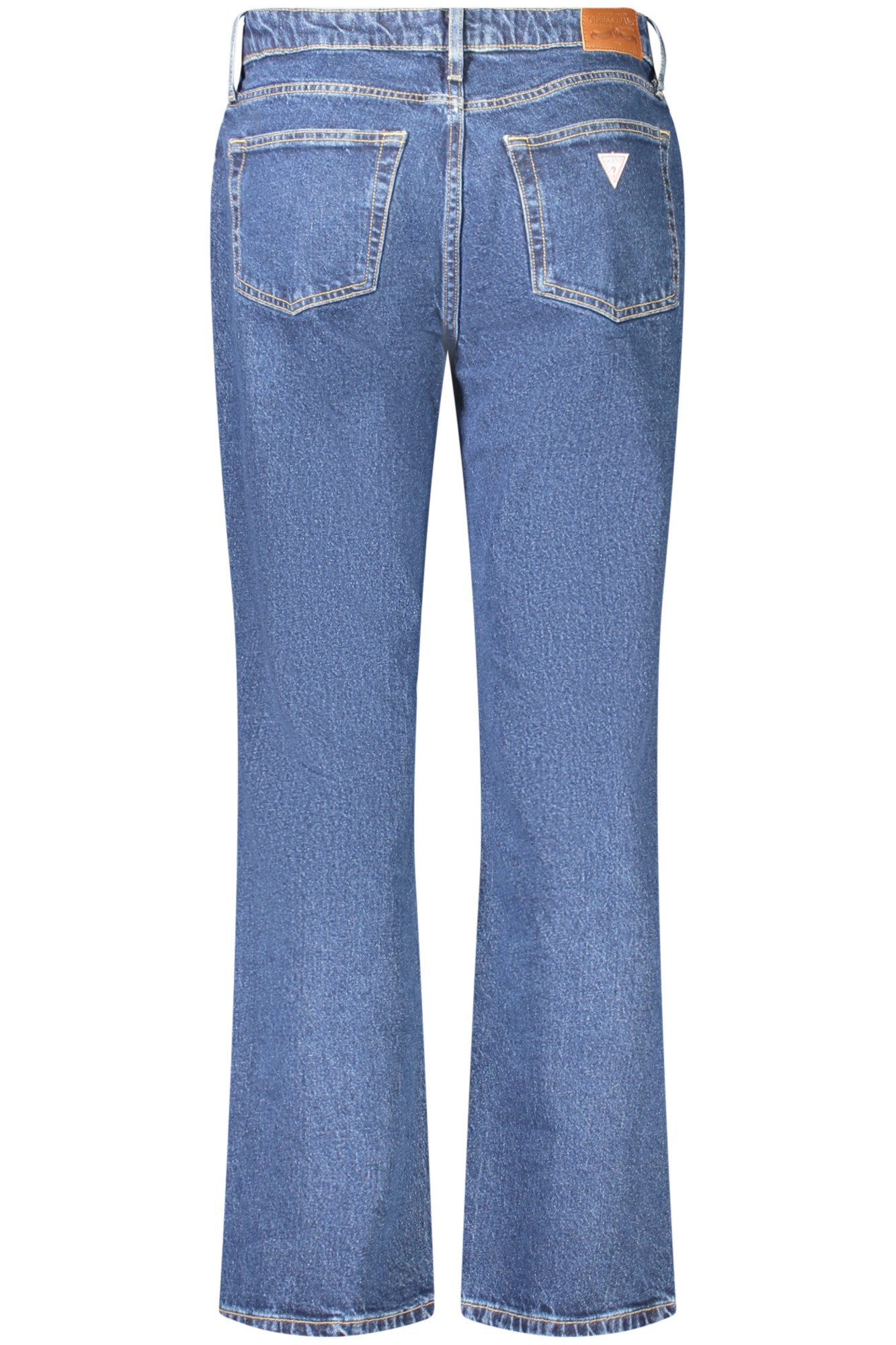 GUESS JEANS 5-Pocket-Jeans Perfekter Damen-Denim: Blaue Mid-Rise Straight Jeans mit Logo
