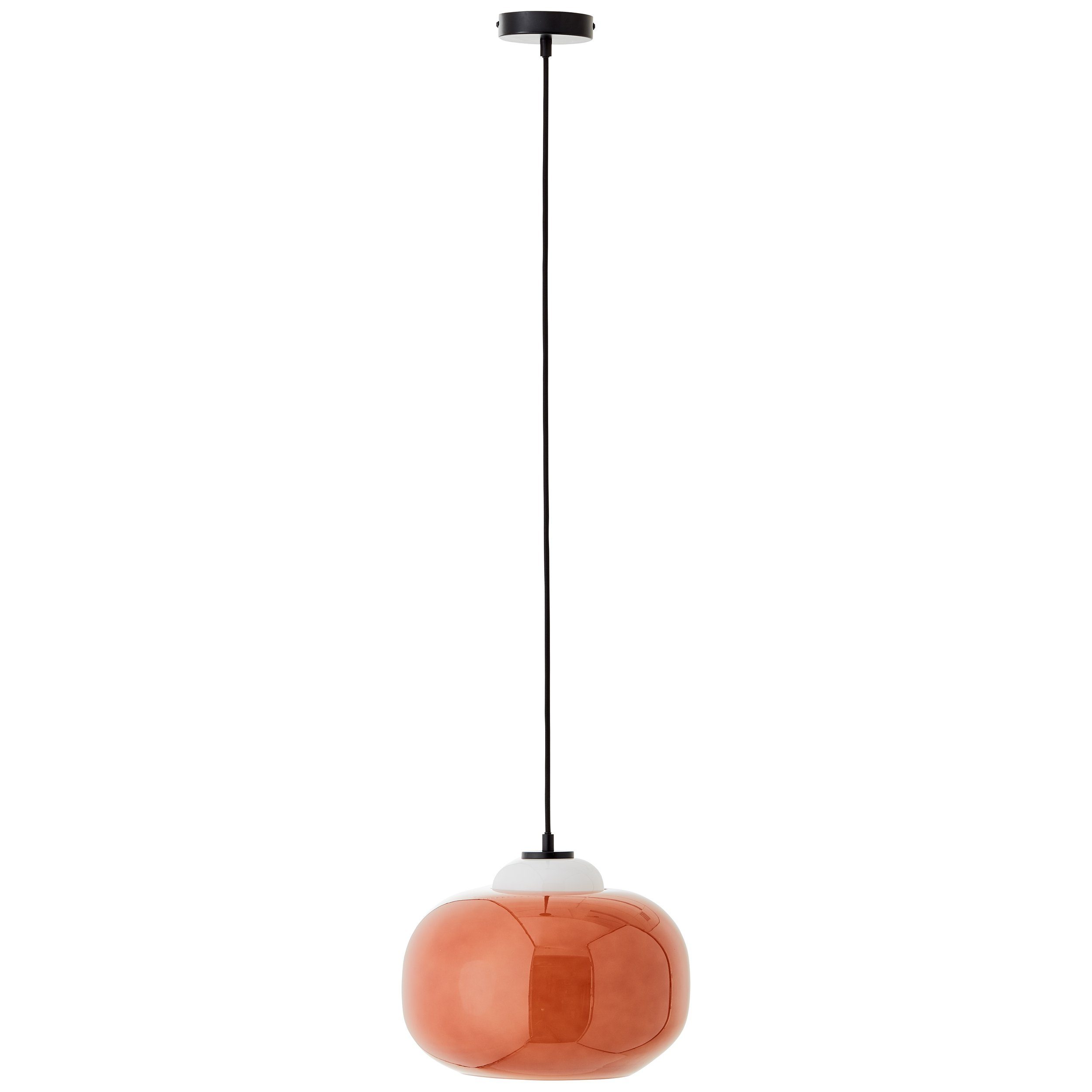 Brilliant Pendelleuchte Blop, ohne Leuchtmittel, Höhe 128,5 cm, Ø 30 cm, E27, kürzbar, Glas/Metall