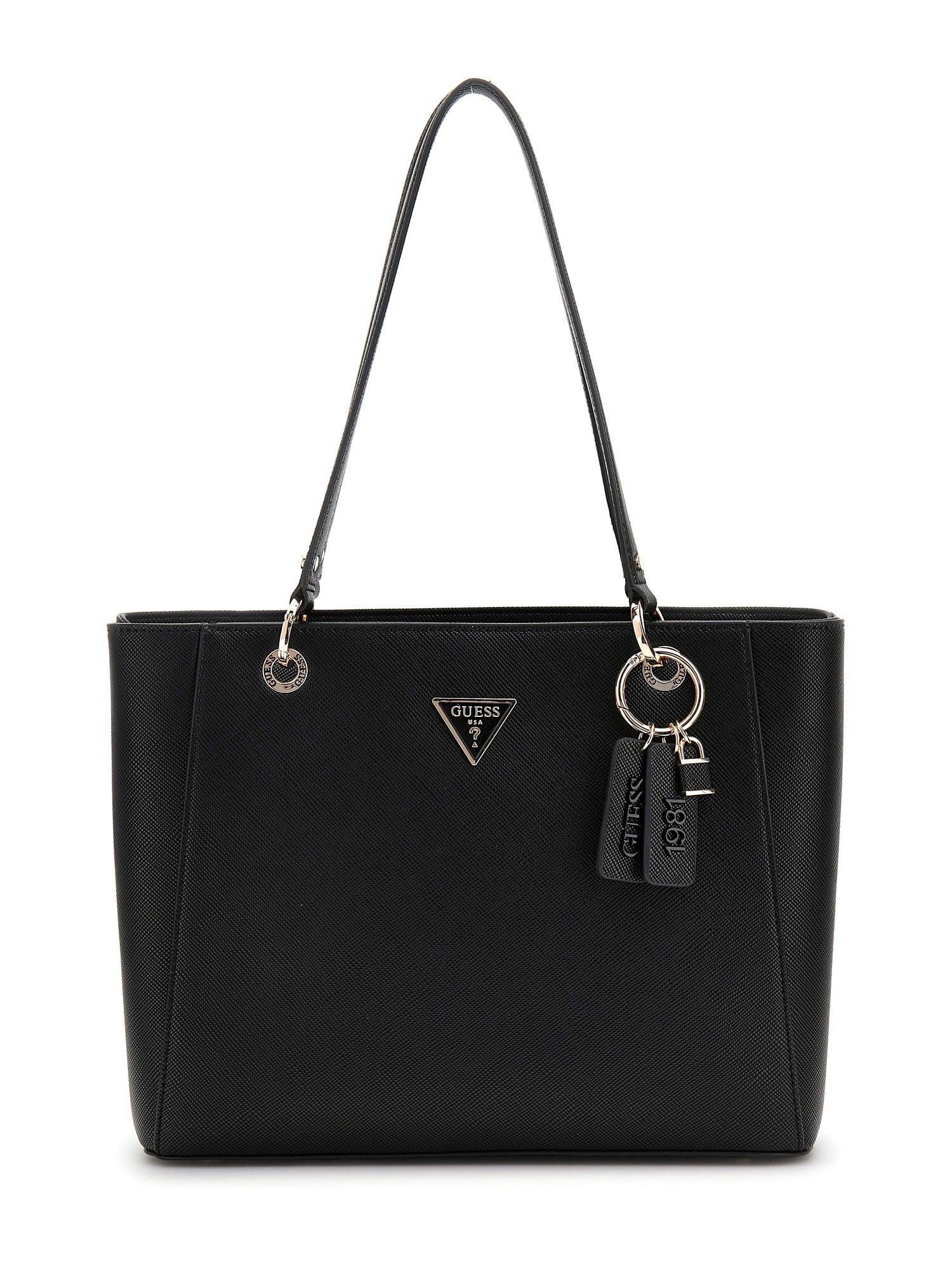 Guess Schultertasche NoNoel Tote Shopper Damen (ein Stück, 1-tlg., ca. B/H/T 34/26/10 cm), Logoschriftzug auf der Vorderseite