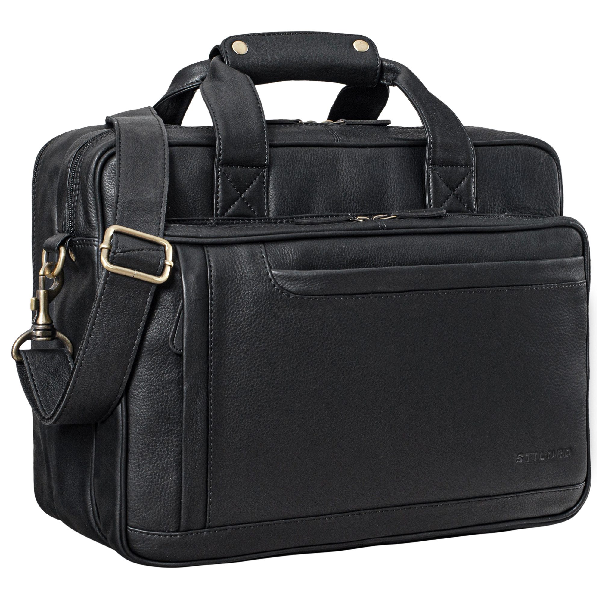 STILORD Aktentasche "Excelsior" XXL Aktentasche Herren Leder Große Laptopta günstig online kaufen