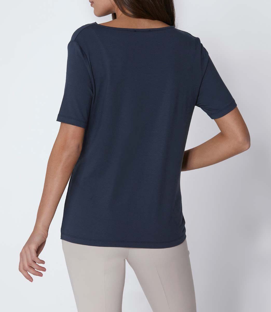 L T-Shirt creation Jerseyshirt, PREMIUM CRéATION L dunkelblau Damen