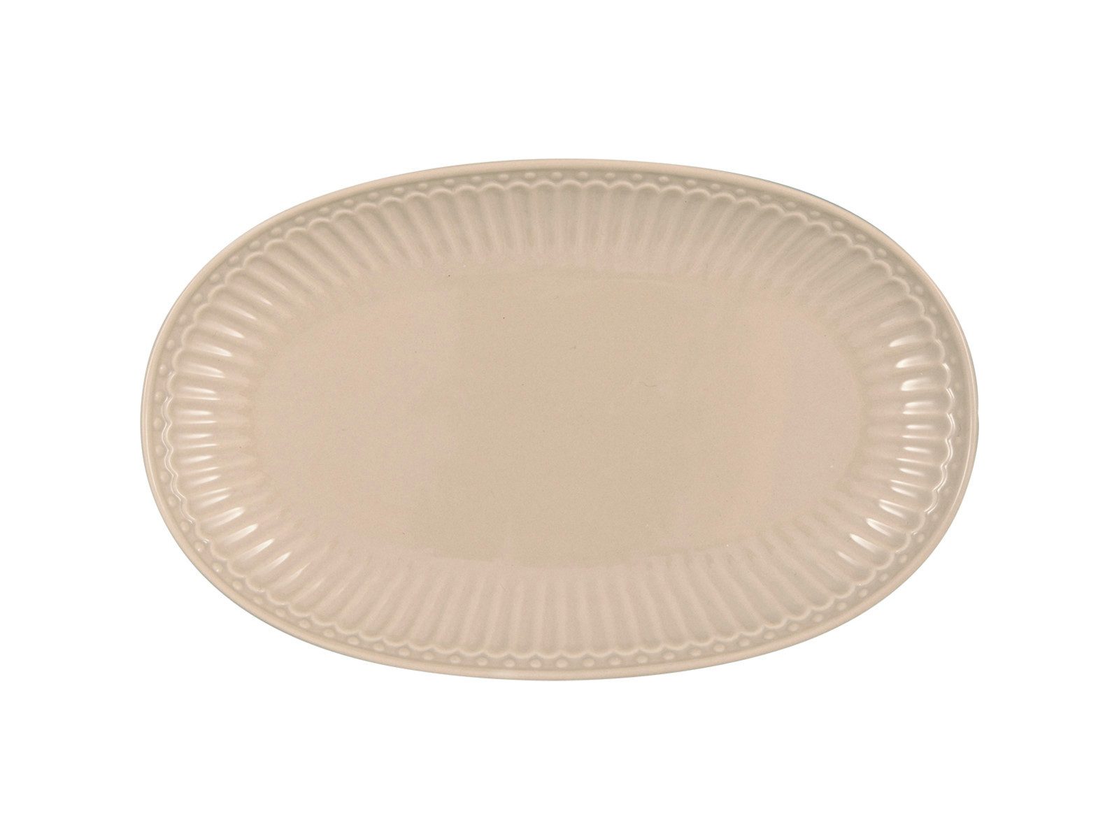 Greengate Servierplatte Alice Servierplatte creamy fudge 23cm, Stoneware, (Servierplatte)
